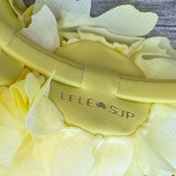 NWT New Lele Sadoughi x Sarah Jessica Parker Yellow PEONY BOUQUET HEADBAND - Picture 9 of 10